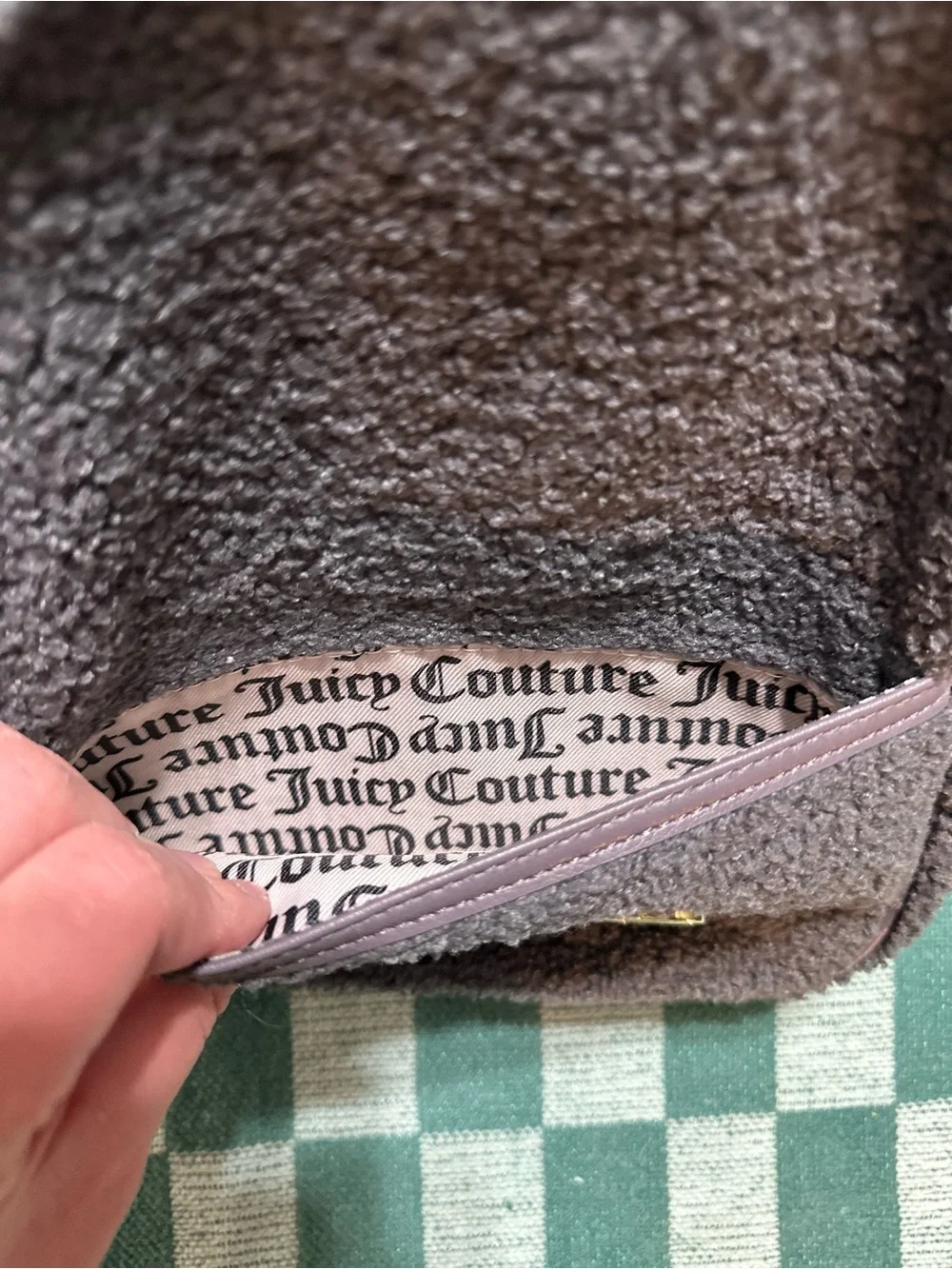 Juicy Couture Sherpa Mini Backpack in Gray